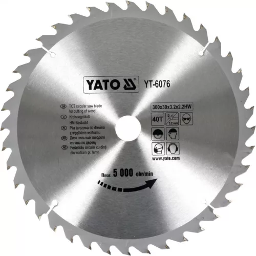 YATO Disc de ferăstrău pentru lemn 300/30/40 (YT-6076)
