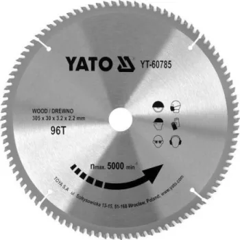  YATO Disc de ferăstrău pentru lemn 305×30×2,2 mm/96T (YT-60785)