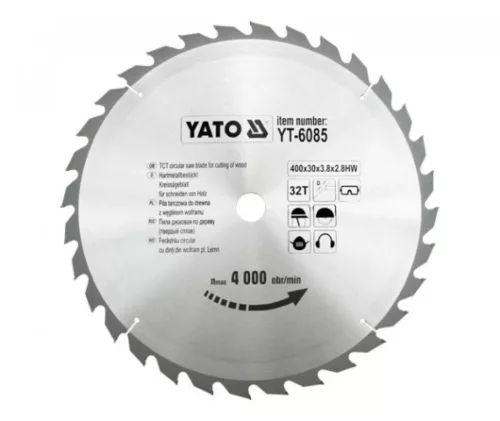 YATO Disc de ferăstrău pentru lemn 400/30/32 (YT-6085)