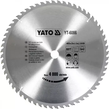YATO Disc de ferăstrău pentru lemn 400/30/60 (YT-6086)