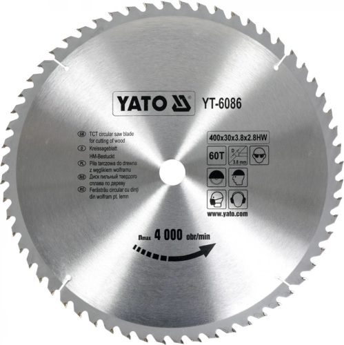 YATO Disc de ferăstrău pentru lemn 400/30/60 (YT-6086)