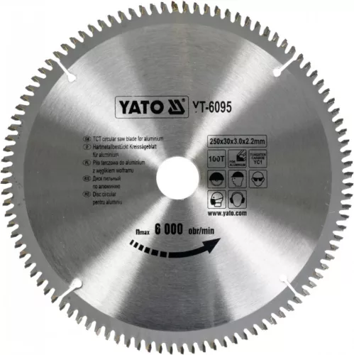 YATO Disc fierăstrău pentru aluminiu 250/30/100 (YT-6095)