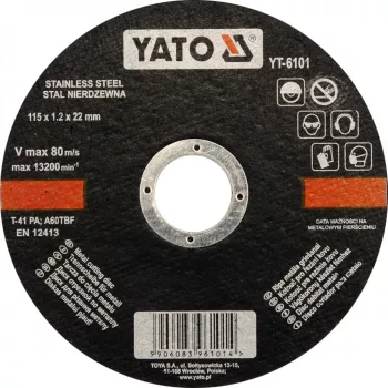 YATO Disc tăiere metal 115x1,2x22 mm INOX (YT-6101)