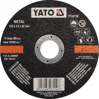 YATO Disc tăiere metal 125x3,2x22 mm (YT-6110)