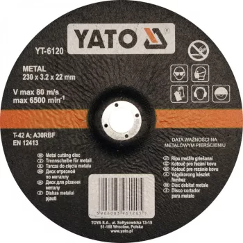 YATO Disc de tăiere pentru metal 230x3,2x22 mm (YT-6120)