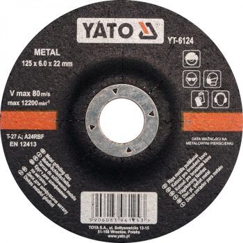 YATO Disc de curățare metal 125 x 6,0 x 22,2 mm (YT-6124)