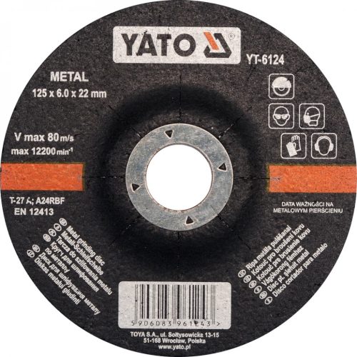 YATO Disc de curățare metal 125 x 6,0 x 22,2 mm (YT-6124)