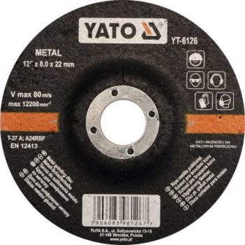 YATO Disc de curățare metal 125 x 8,0 x 22,2 mm (YT-6126)