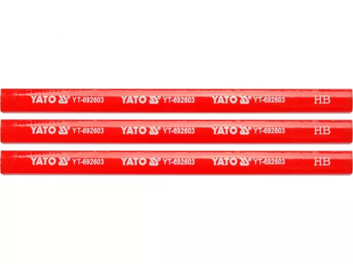 YATO Creion de dulgher 175 mm pentru lemn roșu, 3 buc (YT-692603)