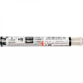   YATO Mină grafit pentru creion tâmplar alb HB (5 buc/set) (YT-69287)