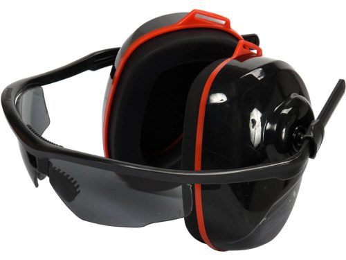 YATO Set căști antifon 24 dB + ochelari de protecție fumurii cu protecție UV (YT-74635)
