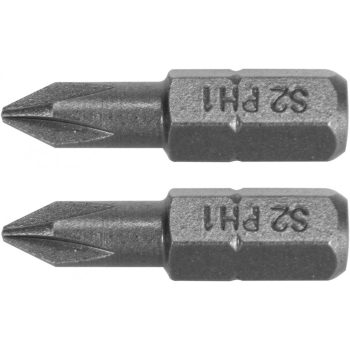 YATO Set biți PH1 25 mm 1/4, 2 buc. (YT-77871)