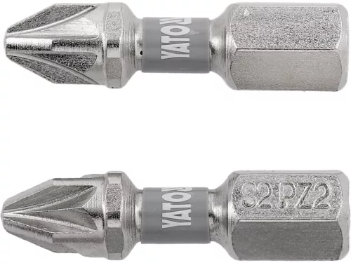 YATO Bit șurubelniță 1/4" 25 mm PZ2 set 2 buc. NI (YT-78004)