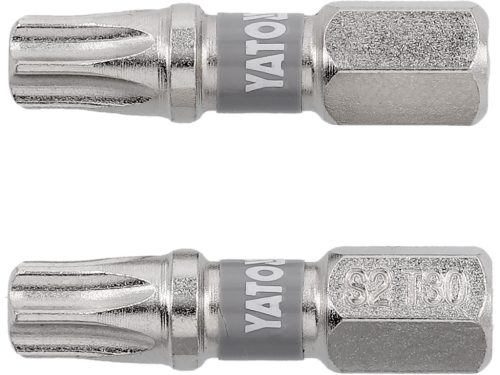 YATO Bit șurubelniță 1/4" 25 mm Torx T30 set 2 buc. NI (YT-78015)