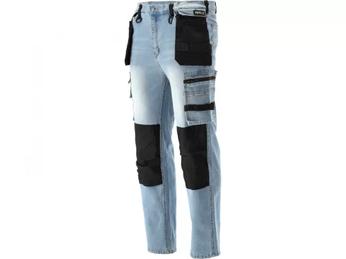 YATO Pantaloni jeans de protecție mărimea M cu 17 buzunare (YT-79071)