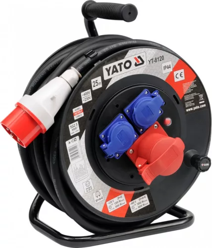 YATO Tambur cablu industrial 400V 25m 5x2,5 mm² (YT-8120)
