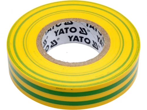 YATO Bandă izolatoare 15 mm × 0,13 mm × 20 m verde-galben (YT-81593)