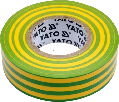 YATO Bandă izolatoare 19 mm × 0,13 mm × 20 m verde-galben (YT-81655)