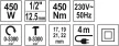YATO Cheie de impact electrică 1/2" 450 Nm 450 W (YT-82020)