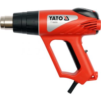   YATO Pistol de aer cald electric cu afișaj LCD + accesorii 600 °C 2000 W (YT-82293)