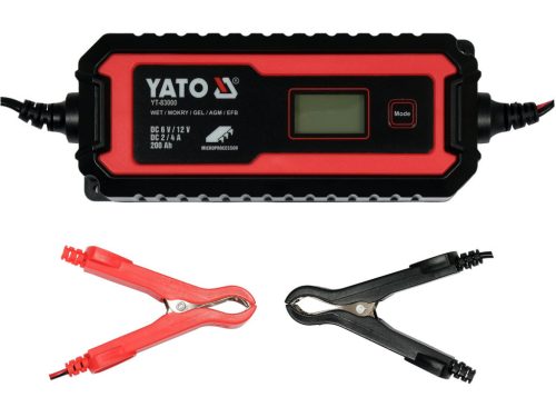 YATO Încărcător acumulator 6/12V 2/4A max. 200Ah cu afișaj LCD (YT-83000)