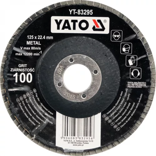 YATO Disc lamelar înclinat 125 x 22,2 mm P60 (YT-83293)