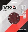 YATO Disc fibră cu prindere tip arici 180 mm P60 (3 buc/set) (YT-83461)